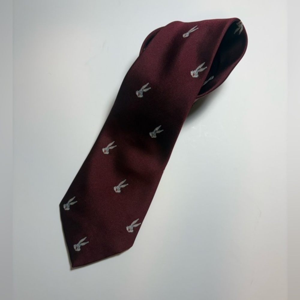 Bugs Bunny Novelty Tie Maroon 57” Warner Bros. Early 90’s